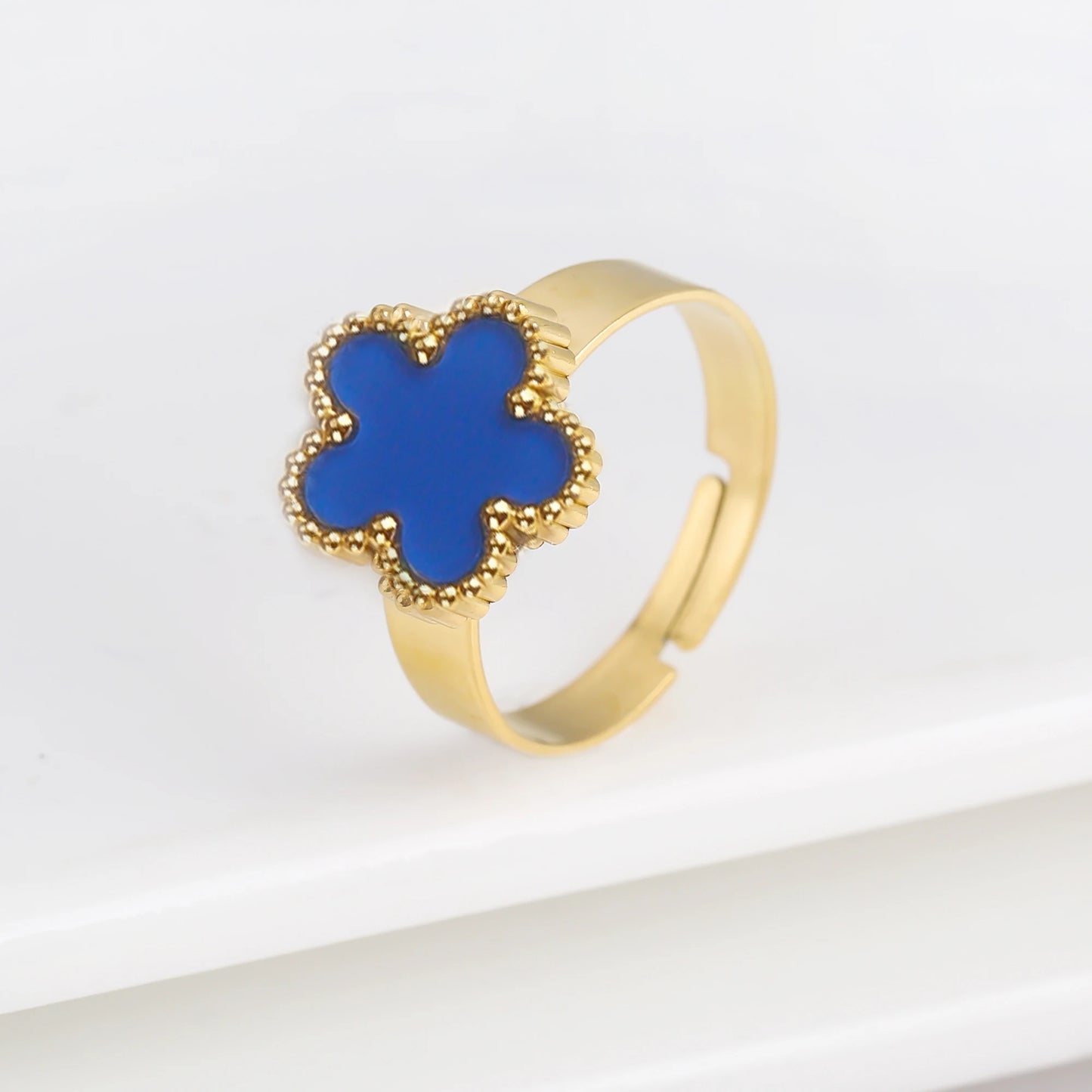 Justerbare ringer m/blomst