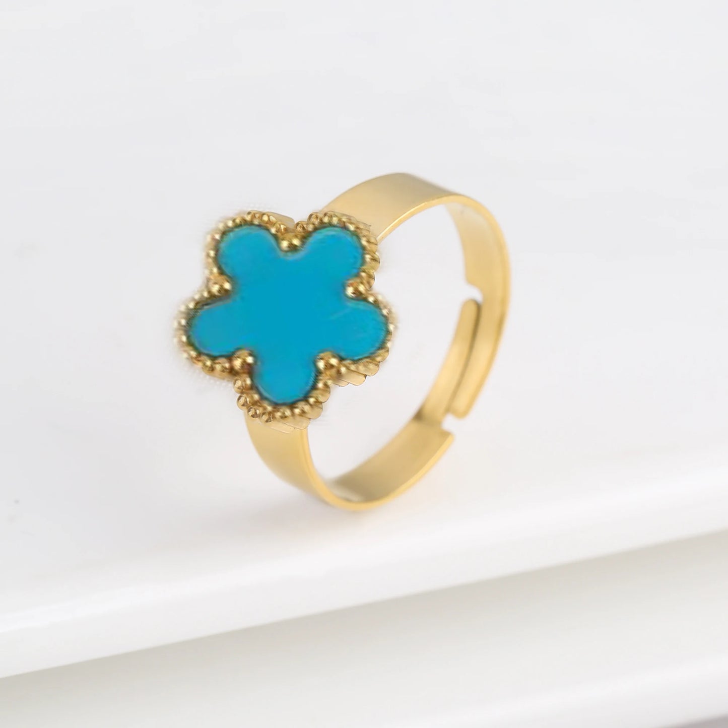 Justerbare ringer m/blomst