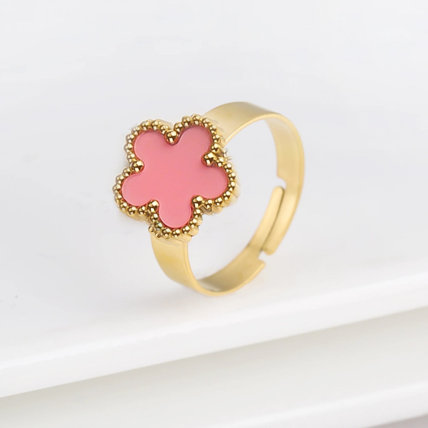 Justerbare ringer m/blomst