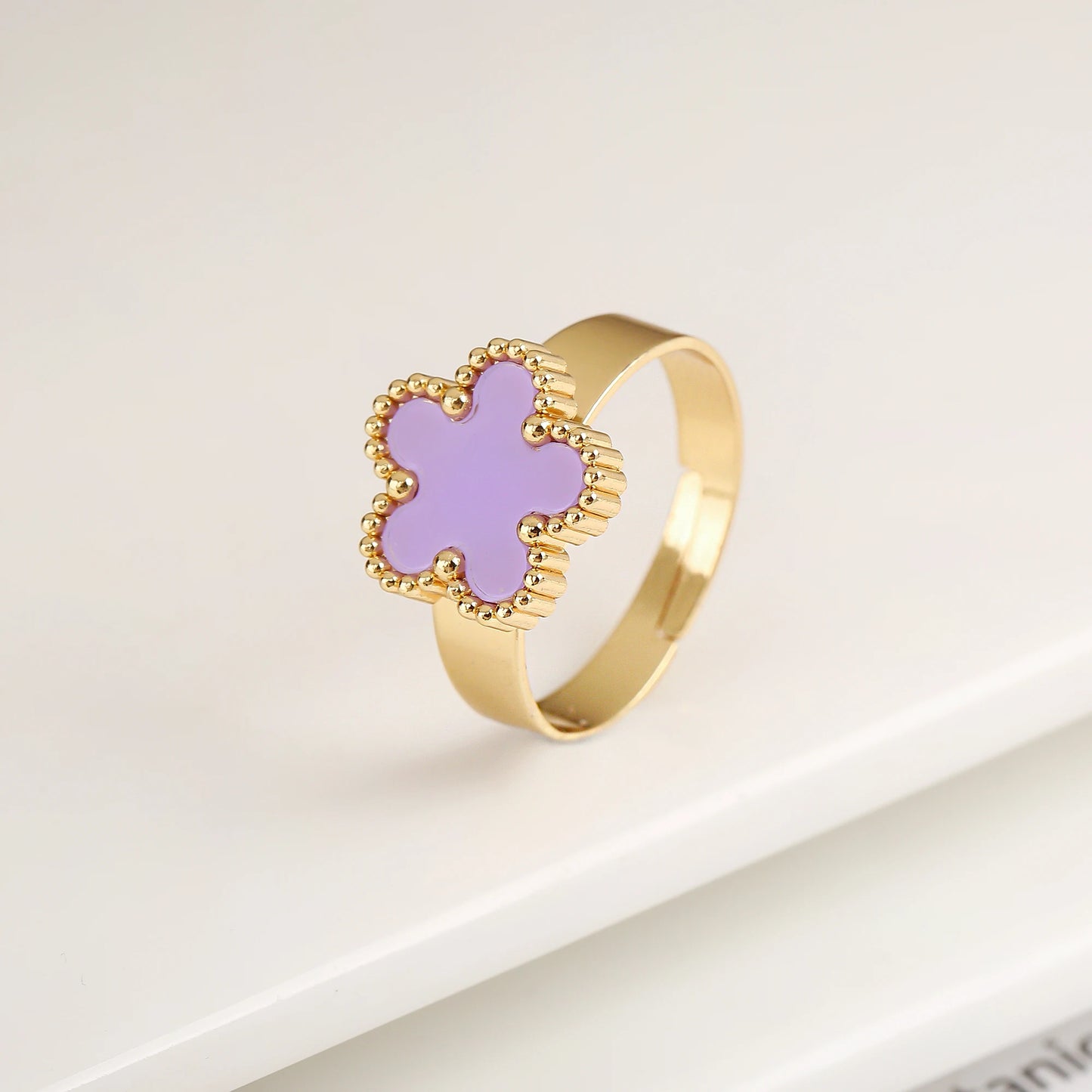 Justerbare ringer m/blomst