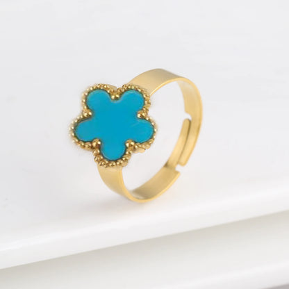 Justerbare ringer m/blomst
